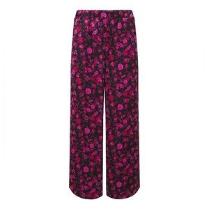 For Love & Lemons x VS Large Lola Long Pajama Pant Satin Floral Wide Leg New
